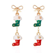 Christmas Earrings for Women Dainty Dangle Stud Earrings Christmas Tree Stocking