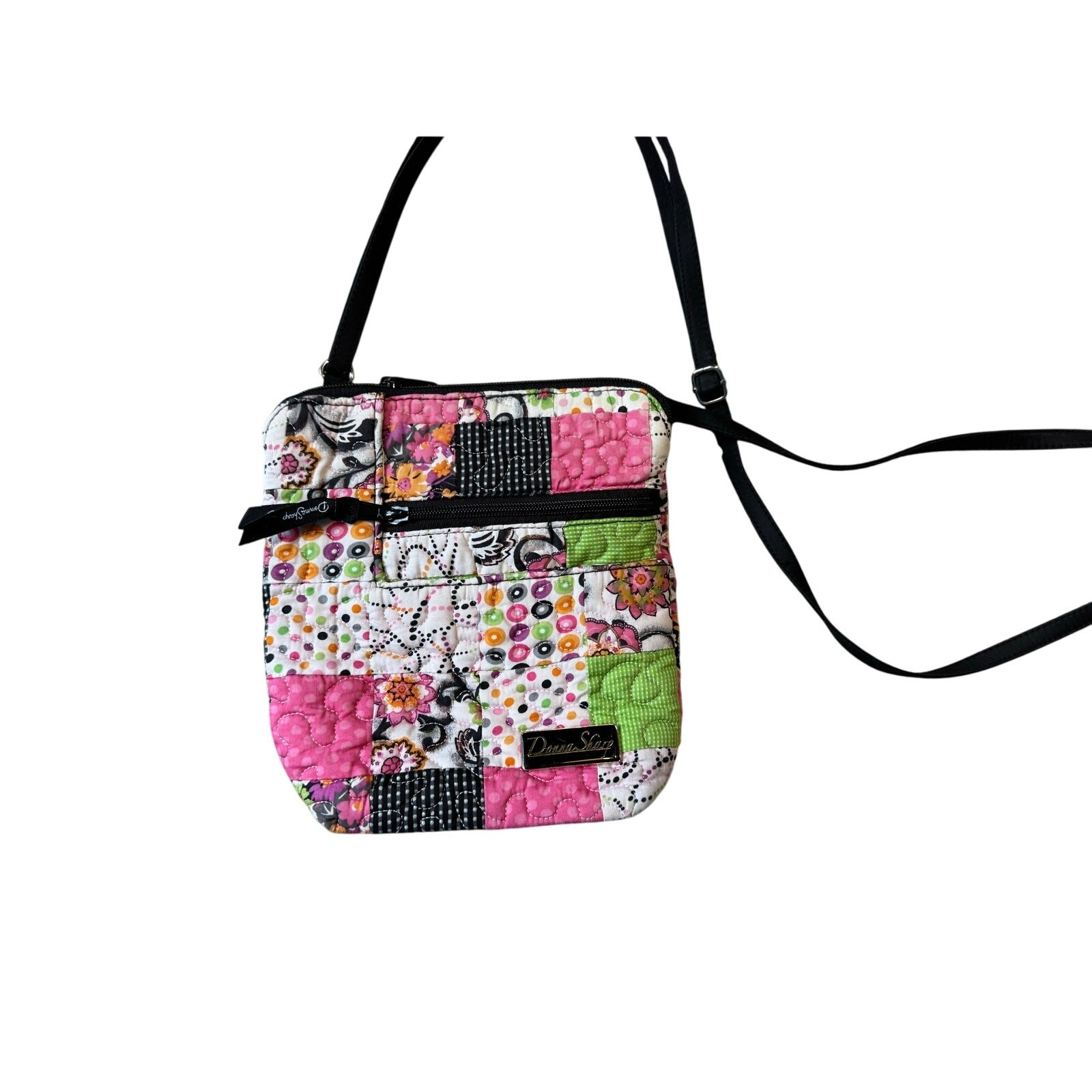 Donna Sharp Quilted Patchwork Floral Crossbody Pu… - image 3