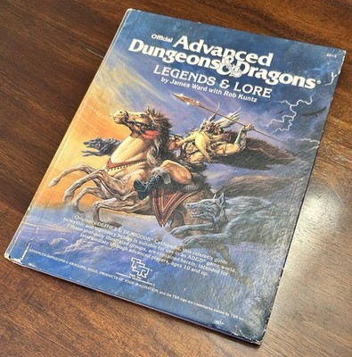 Advanced Dungeons and Dragons Legends & Lore HC 1984 TSR  1st Edition AD&D D&D