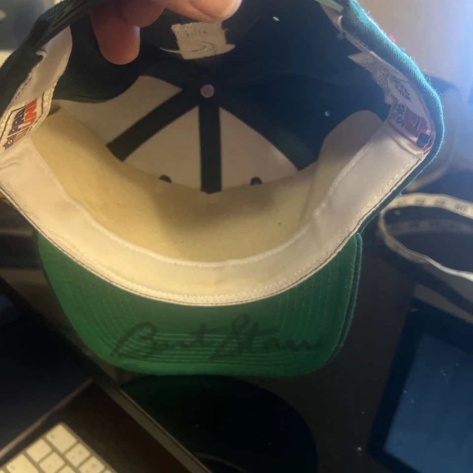 Vintage Green Bay Packers Sports Specialties Pro Line Hat Bart Starr Autograph - Image 4 of 4