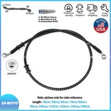 M10 Universal Motorcycle Braided Steel Hydraulic Brake Clutch Oil Hose Line Pipe