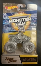 2017 Hot Wheels Monster Jam Walmart Exclusive Zombie Hunter Silver Collection