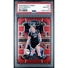 2024 Panini Select WNBA #22 Kate Martin Prizms Red PSA 10 #/149