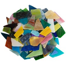 Irregular Stained Glass Scraps Cathedral Glass Pieces Mosaic Tiles for DIY Cr...