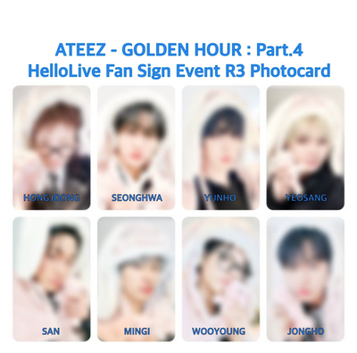 #ad Presale ATEEZ GOLDEN HOUR : Part.4 HelloLive Fan Sign Event round3 Photocard $37.00