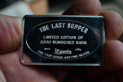 1973 the LAST SUPPER Jesus 385 / 2000 Calandra 1oz 999 FINE Silver