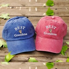 Best Grandma thumbs up embroidered dad hat, Best Grandma embroidered ball cap