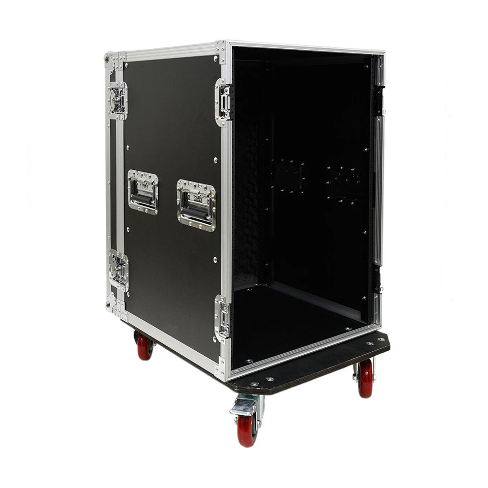 16 Space Pro Audio DJ Road Rack Case with Casters - 16U Pro Tour Grade Case - Image 3 of 4