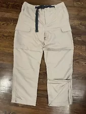 The North Face Mens Convertible Pants Hiking Fishing Outdoor Sz XL Beige