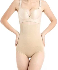 High Waisted Shapewear for Women Tummy Control Panties  (Nude,Size:M)