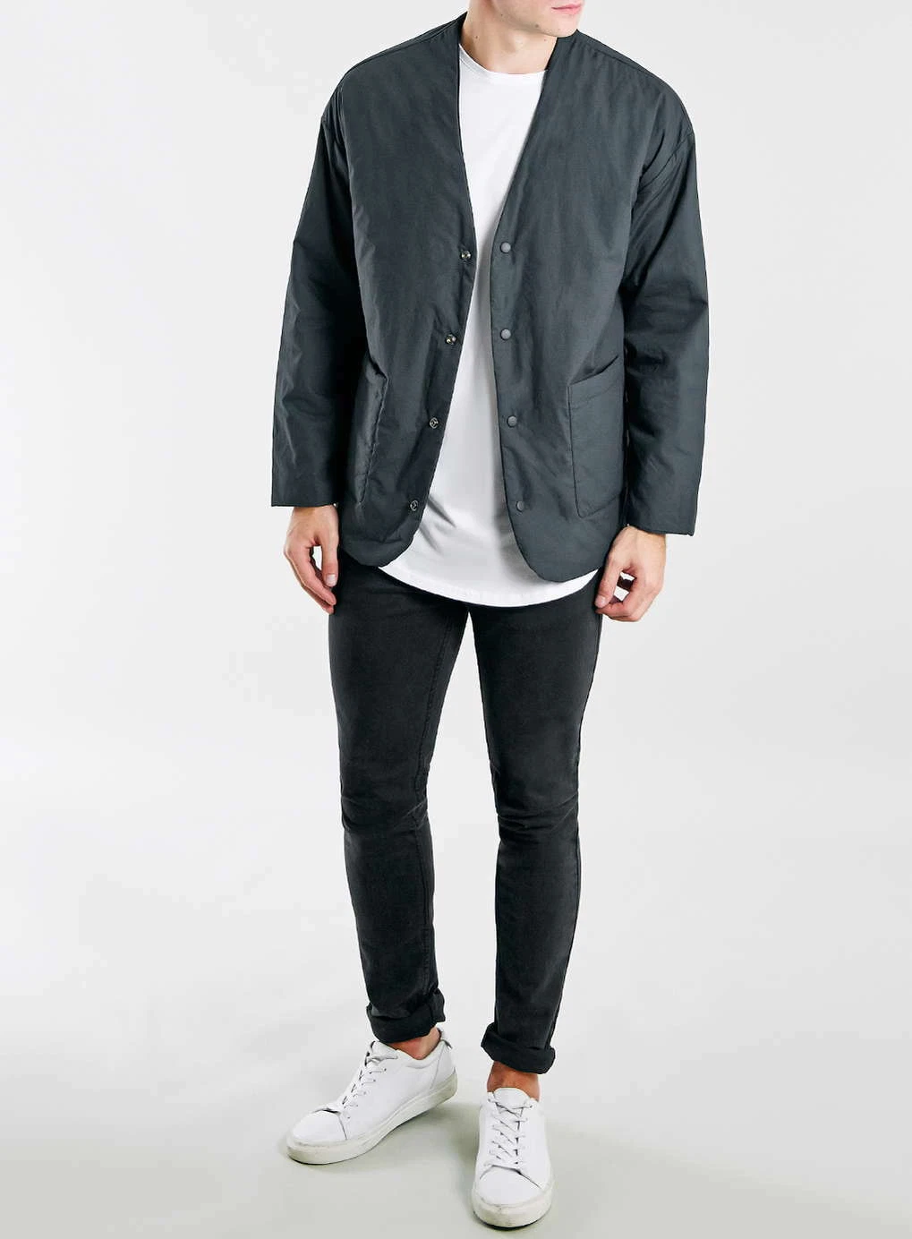 Topman Reversible Jacket - Navy, Men's Large - Versatile & Stylish, Retail $110 - product detail image 3