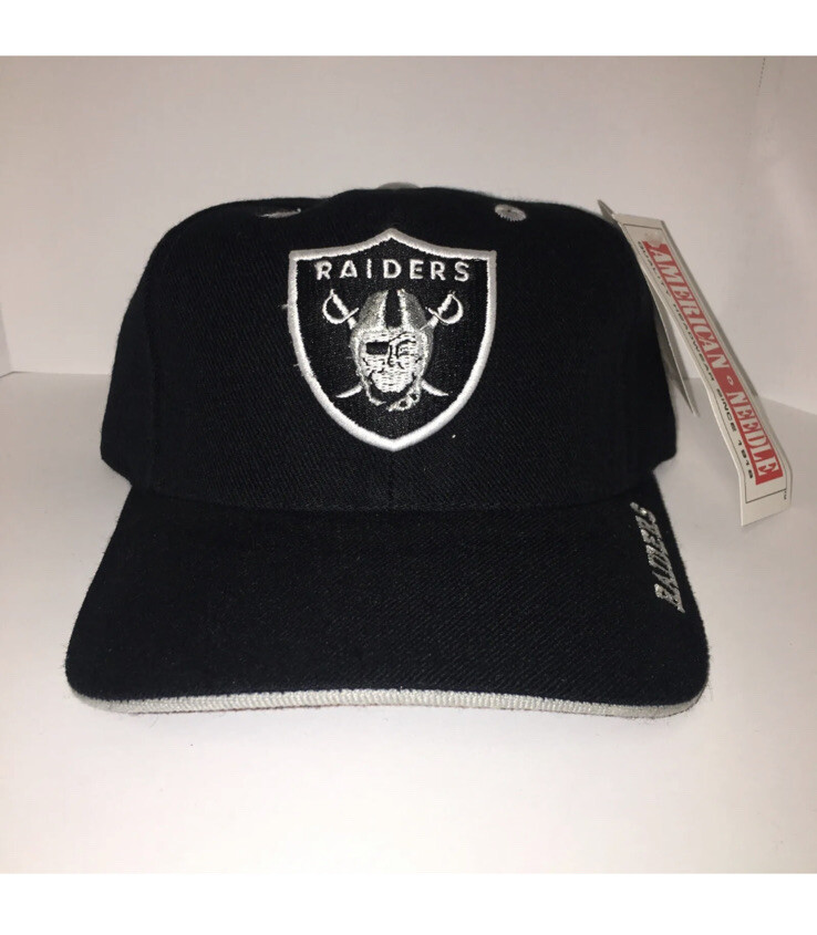 NWT Vintage Oakland Raiders Black Hat Cap Original American Needle