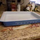 Vintage Pyrex Blue Snowflake Garland 933 Baking Dish Lasagna Pan - Nice!