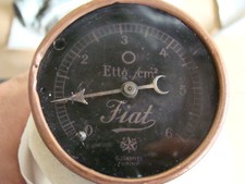 VINTAGE FIAT JOANNES TORINO PRESSURE GAUGE IN...