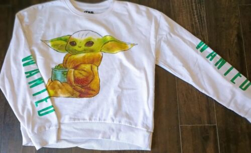 Star Wars Mandalorian Grogu Sweatshirt Girls Size 11-13 - Picture 1 of 5