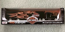 Maisto M11516 - Modèle Miniature Harley Davidson 18 Wheel Custom Haulers - Échelle 1:64 - Détails Précis - Moulé Sous Pression - Couleur Noire