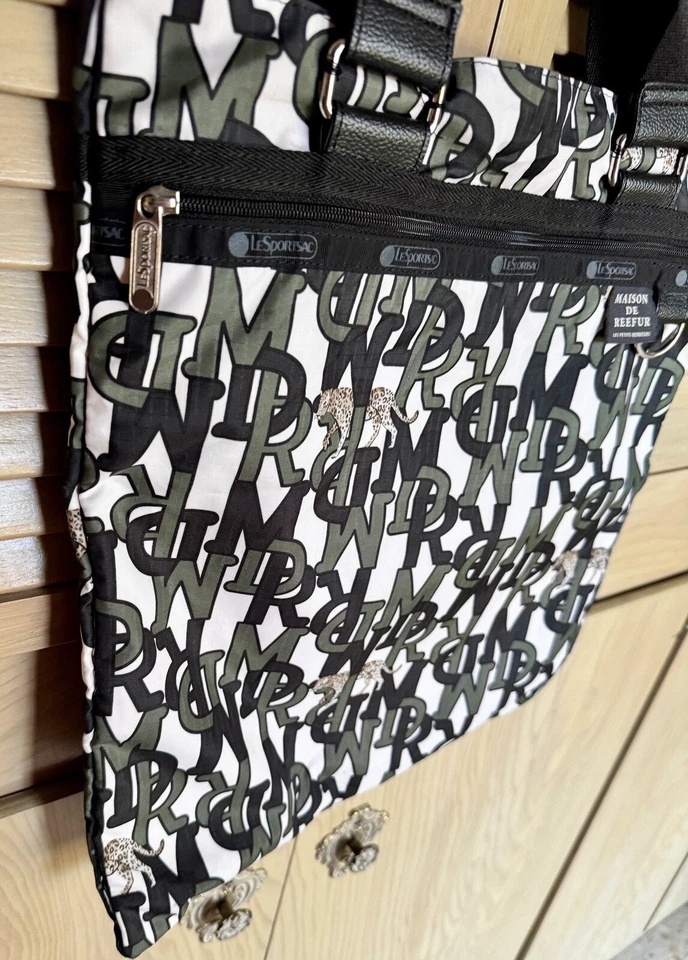 Maison Reefer x LeSportsac Collaboration Leopard Logo Print Tote Bag - Image 2 of 4