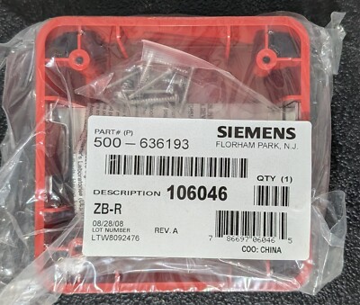 Siemens ZB-R 500-636193 106046 Back Box - MANY AVAILABLE - SAME DAY SHIPPING