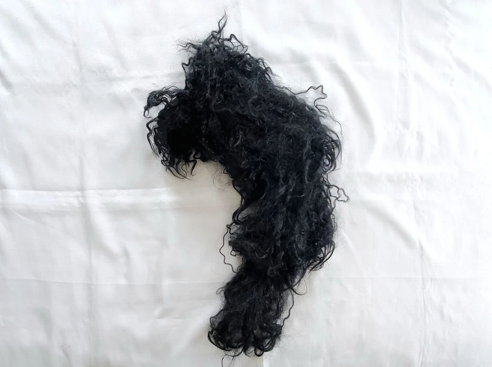 80's Unisex Headbanger Wig Costume Culture Halloween Cosplay Black - Image 2 of 4