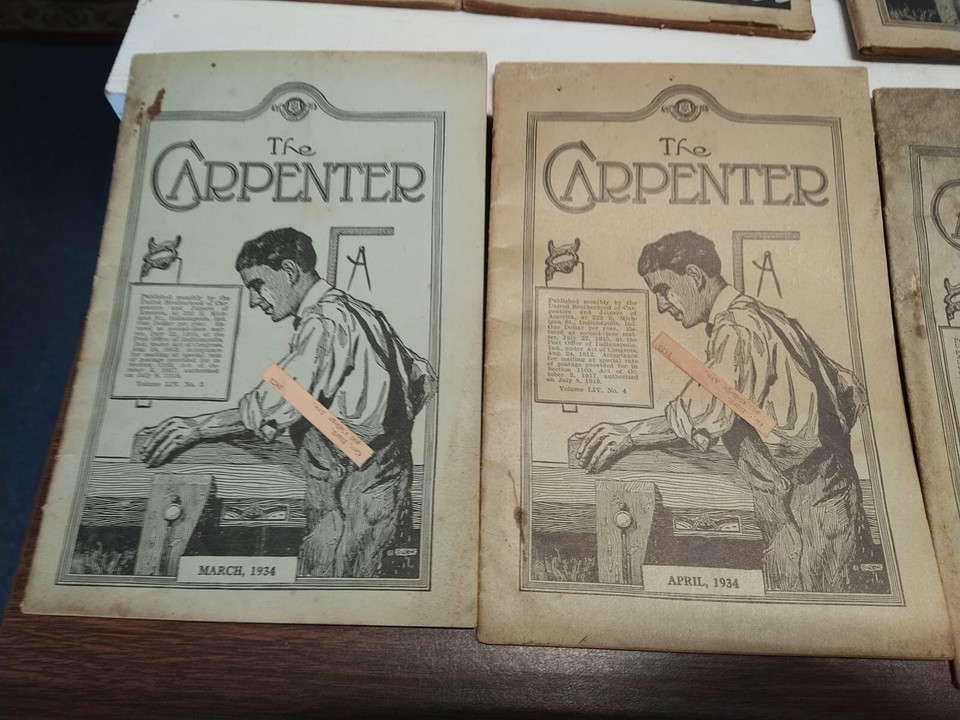 The Carpenter Lot 12 Vintage 1931 Wood Work Craft Tool Advertising