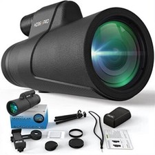 Monocular Telescope 12X50 Outdoor Telescope with Smartphone Adapter for Starg..