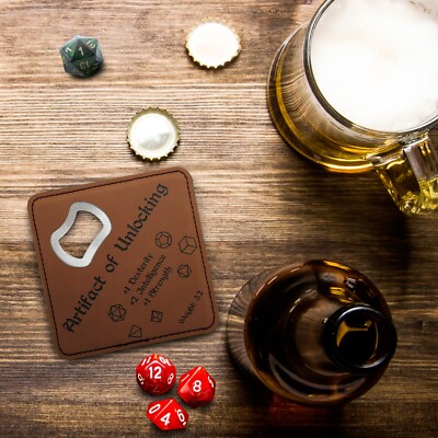 Dungeons and Dragons Artifact of Unlocking DnD Coaster Bottle Opener | DnD Gifts