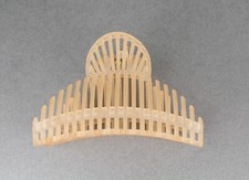 Peach hair clip claw butterfly clamp 3.5" long open cut out pattern