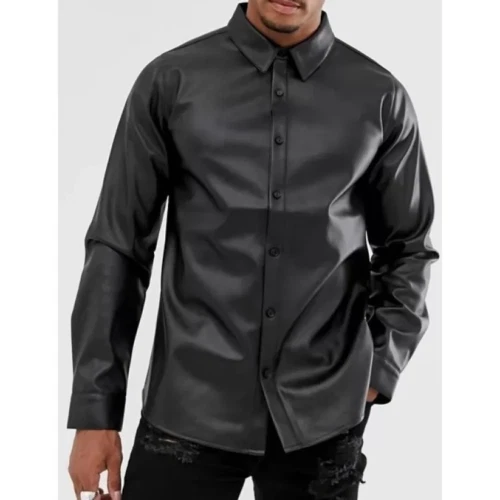 Men's Black Leather Shirt 100% Real Lambskin Soft Stylish Shirt Custom Made
Opens in a new window or