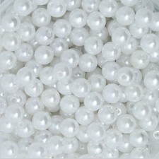 ?? SALE ?? 500 Round White Pearl Acrylic Spacer Beads 3mm 4 Jewellery Making