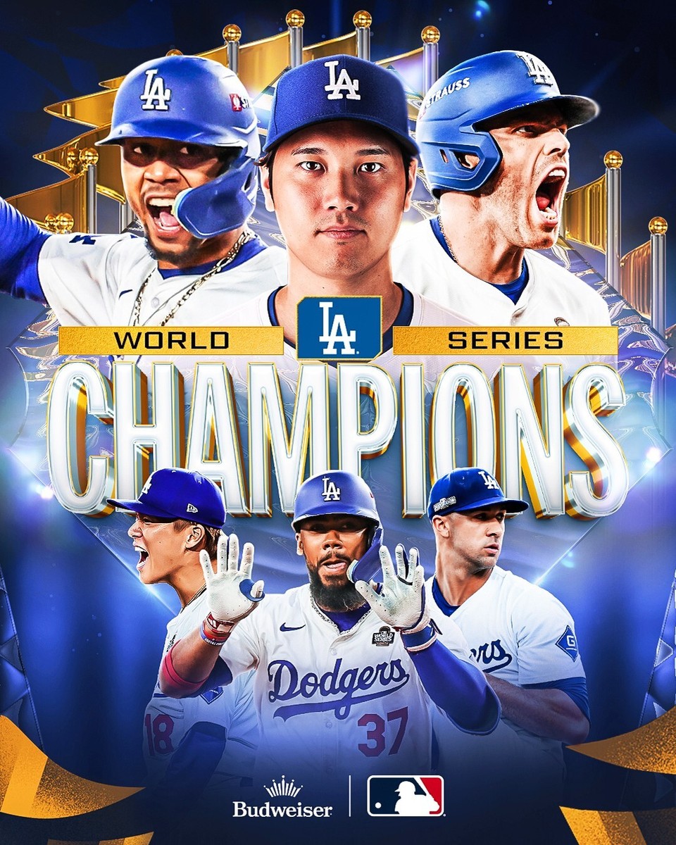 LA DODGERS 2024 World Series Champions - 8x10 Team Celebration