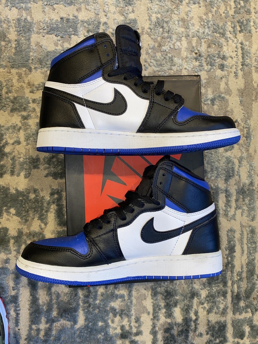 Nike Air Jordan 1 Retro High OG GS 575441-041 Size 6.5Y w/Box White Black Blue Nike Jordan 1 Retro High Royal Toe 2020 GS (575441-041  main image 4