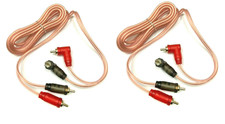 2PCS 12FT CAR AUDIO RCA INTERCONNECT COPPER ULTRA FLEXIBLE CABLE HOME MARINE US