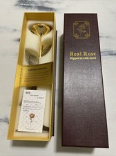 Rose Dipped In 24K Gold Genuine Rose New In Box, With Certificate  Test Report