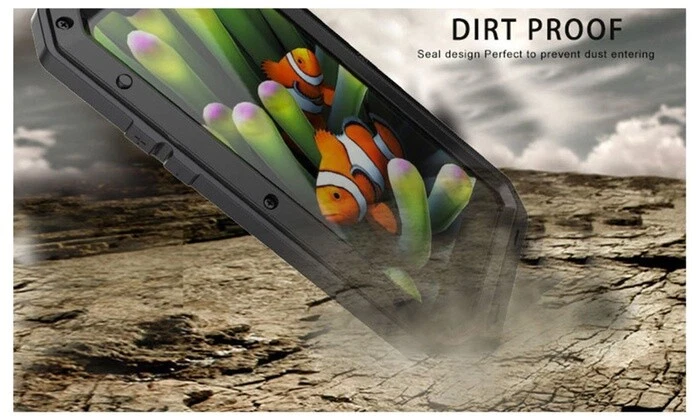 Funda metálica extrema resistente a prueba de golpes e impermeable para iPhone X/XS LUNATIK TakTik Ultimate Foto 3 de 4