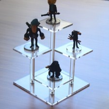 1PC Transparent Acrylic Toy Model Display Rack Square Watch Jewelry Stand Clear