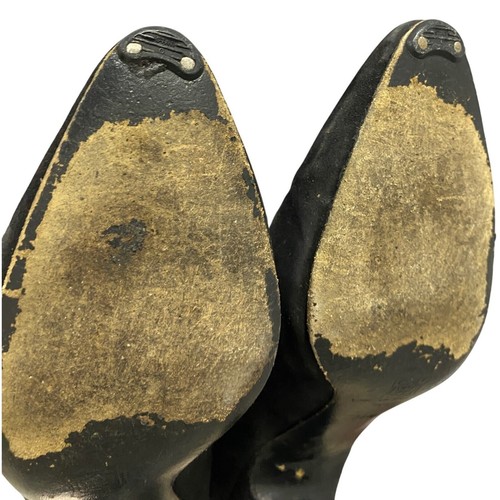 Vintage 80s TOKIO KUMAGAI Paris black suede pumps luxury shoes Made in Italy Sz6 - Picture 8 of 11