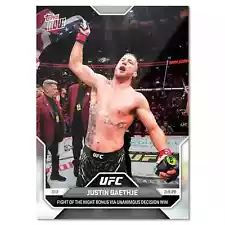 2025 UFC Topps NOW 9 JUSTIN GAETHJE FIGHT OF THE NIGHT @ UFC 313 PRESALE