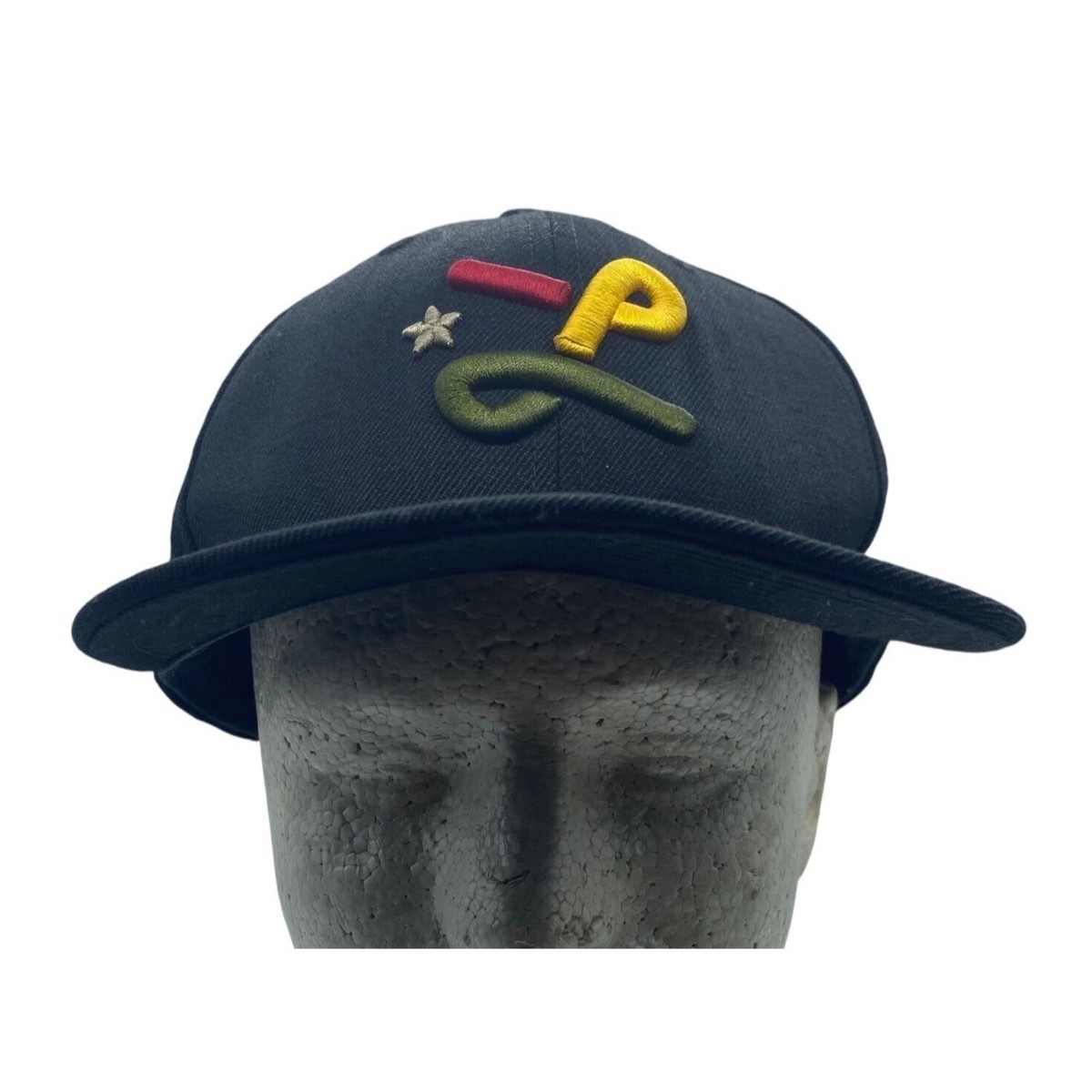 Vtg LRG New Era 59FIFTY True Fitted Hat Men Size 7 3/8 Black