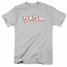 Dum-Dums Logo T Shirt Mens Licensed Sucker Lollipop Candy Silver