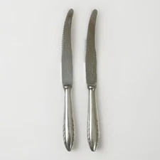 Berndorf Nirosta Silver Plate Hallmark Hollow Handle Serrated Knives - Set of 2