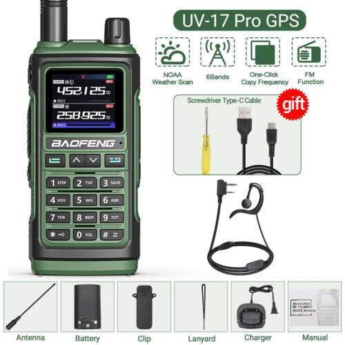 Baofeng UV-17 Pro GPS wiederaufladbare Walkie Talkies Langstrecken-Luftband Ham Radios - Bild 18 von 19