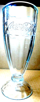 Libbey~Embossed Coca Cola Root Beer Float Fountain Milkshake Single 8'' Footed