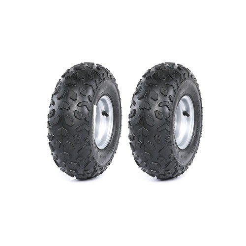 Pair 145/70-6 Tire Rim Wheel + Rear Hubs for Taotao Coolster ATV Quad Go Kart - Picture 4 of 10