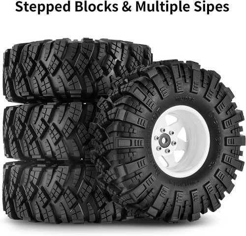 High-Performance 1.9 Mud Terrain Tires and Beadlock Wheel for Axial 90046 Pro - Picture 6 of 11