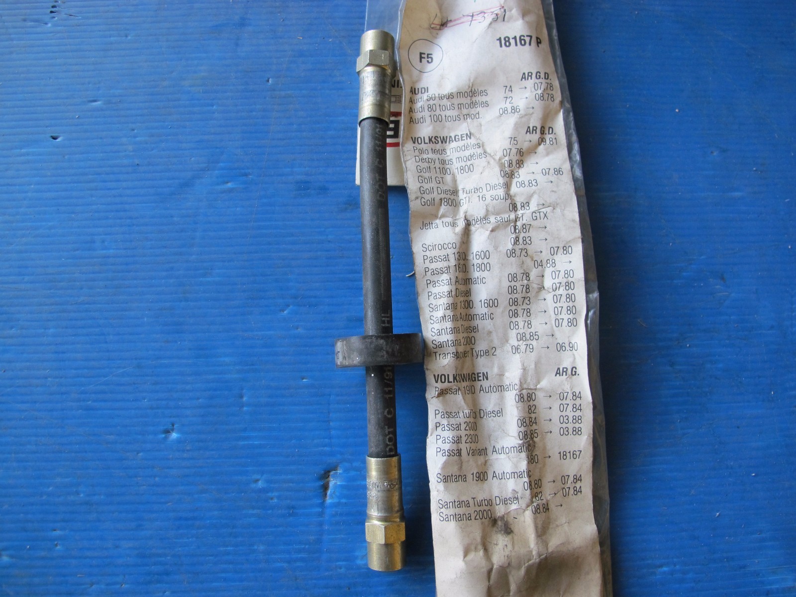 Flexible de frein arrière FEG, tuyau de freinage hydraulique pour Golf, Jetta et Toledo