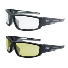 Global Vision Sly 88 Motorcycle Safety Glasses Sunglasses 2 Pairs Black Frames
