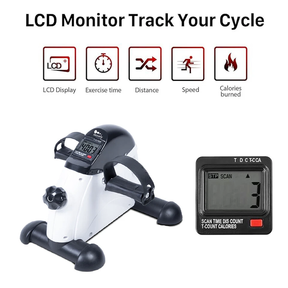 Mini Exercise Bike Portable Foot Cycle Arm&Leg Peddler Machine With LCD Displays - Image 3 of 4