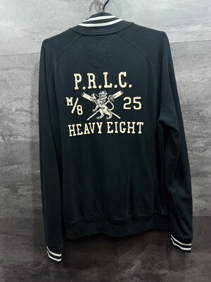 Ralph Lauren Polo RL Black Label Zip Up Sweater Heavy Eight PRLC