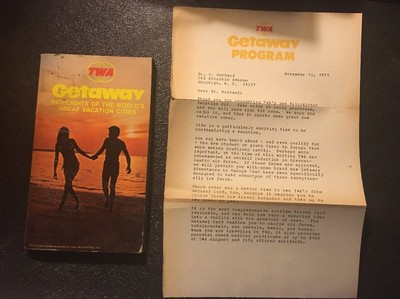 TWA Trans World Airlines Cities Getaway Guide 71 Horbund Brooklyn Book Vtg Casey