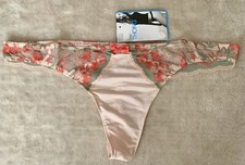 BNWT M S Thong Lace Floral mix UK 14 in Apricot